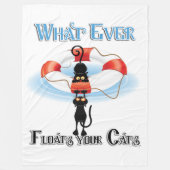 Was immer deine Katzen schwimmt Fleecedecke (Vorderseite)