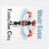 Was immer deine Katzen schwimmt Fleecedecke (Vorderseite (Horizontal))