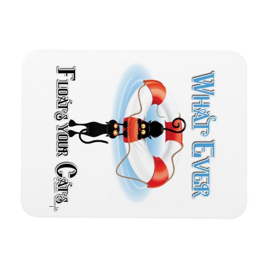 Was immer deine Katzen schwimmt Magnet (Horizontal)