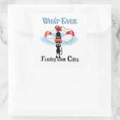 Was immer deine Katzen schwimmt Quadratischer Aufkleber (Tasche)