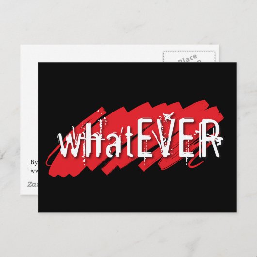 Was immer Postkarte (Vorne/Hinten)