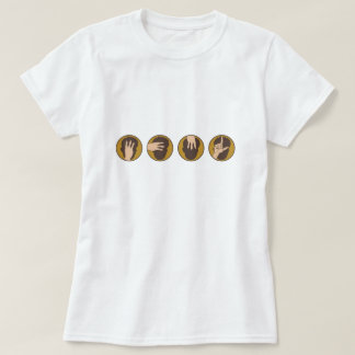 Was immer viel weniger! Funny Hand Sign T-Shirt