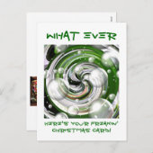 Was immer! Weihnachtskarte Feiertagspostkarte (Vorne/Hinten)