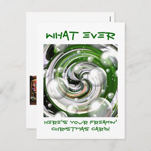 Was immer! Weihnachtskarte Feiertagspostkarte (Vorne/Hinten)