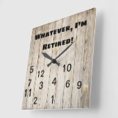 Was immer Zeit braucht, ich bin remüdes Holz Quadratische Wanduhr (Winkel)