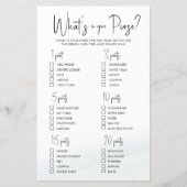 Was in deinem puren Brautparty-Game Green Wash? (Vorderseite)