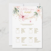 Was in deiner Handtasche steckt Butterfly-Wildblum Einladung (Vorderseite)