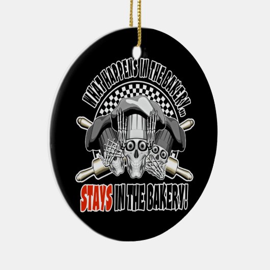 Was in der Bäckerei passiert: Rollende Buttone Keramikornament (Rechts)