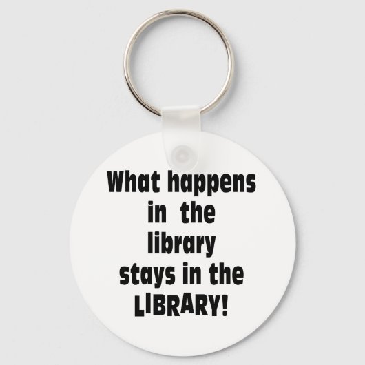 Was in der Bibliothek passiert Schlüsselanhänger (Vorderseite)