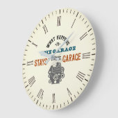 Was in der Garage passiert, Bleibe die Wall-Uhr Große Wanduhr (Winkel)