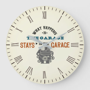 Was in der Garage passiert, Bleibe die Wall-Uhr Große Wanduhr