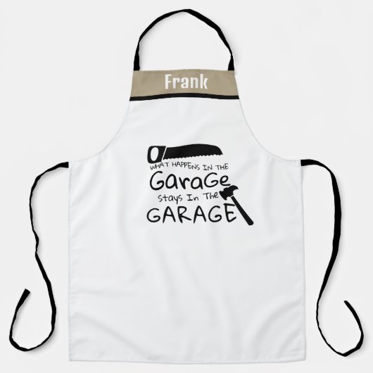 "Was in der Garage passiert" Funny-Handyman-Schürz Schürze (Vorderseite)