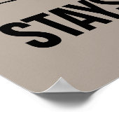 Was in der Hütte bleibe in der Hütte Poster (Ecke)