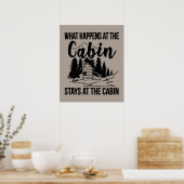 Was in der Hütte bleibe in der Hütte Poster (Küche)