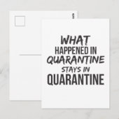 Was in der Quarantäne Bleibe ist Postkarte (Vorne/Hinten)