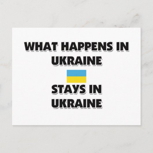 Was in der UKRAINE dort Bleibe Postkarte (Vorderseite)