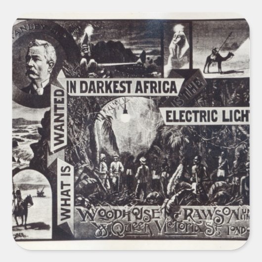 Was in dunkelstem Afrika gewollt wird, ist Quadratischer Aufkleber (Vorderseite)
