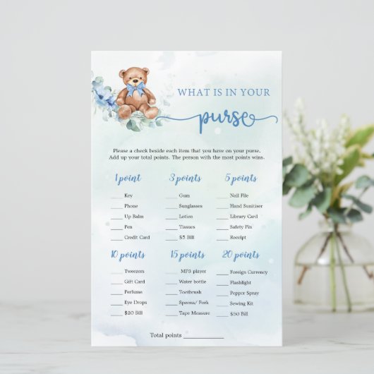 Was in Eurem Purse Game Teddy Bären Eukalyptus (Stehend Vorderseite)