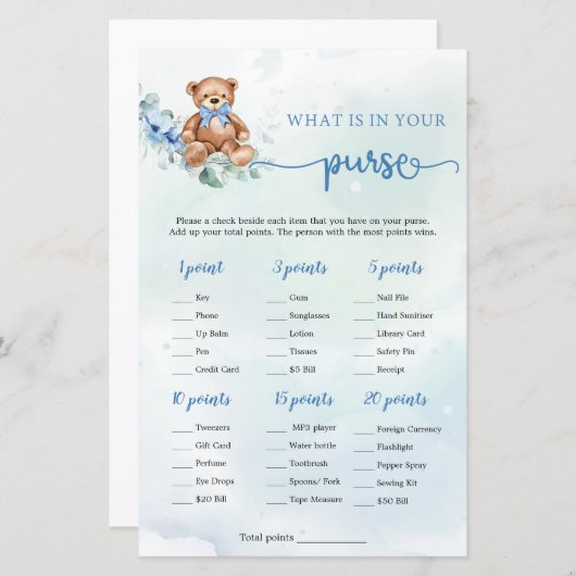 Was in Eurem Purse Game Teddy Bären Eukalyptus (Vorne/Hinten)