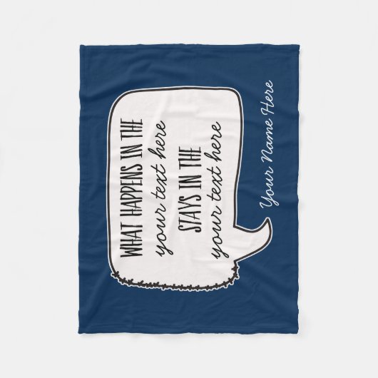 Was in geschieht, bleibe im lustigen Zitat Fleecedecke (Vorderseite)