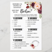 Was in Ihrem Purse Dusche Englisch Spanisch Spiel (Rückseite)