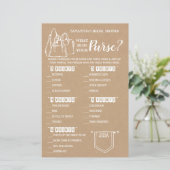 Was in Ihrem Purse rustikale Dusche zweisprachiges (Stehend Vorderseite)