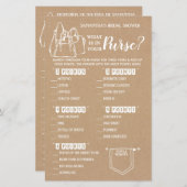 Was in Ihrem Purse rustikale Dusche zweisprachiges (Vorne/Hinten)