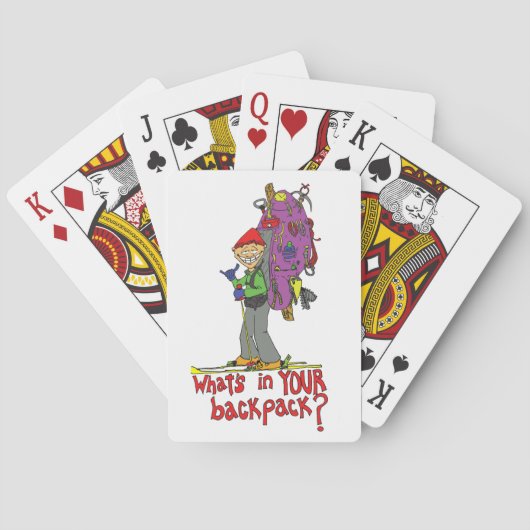 Was in Ihrem Rucksack spielt Karten Spielkarten (Rückseite)