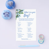 Was in Ihrer Bag Shower Game Card Eukalyptus? Flyer (Einzeln)