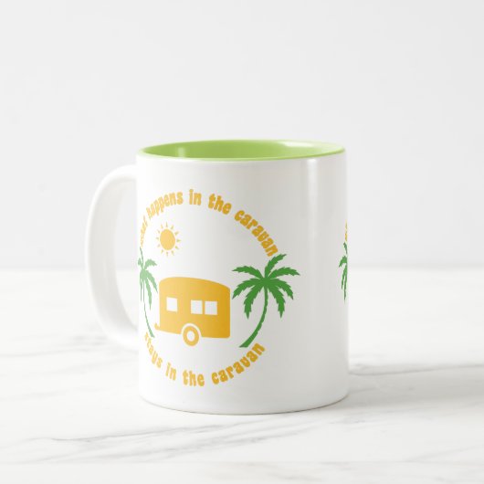 Was in Karawan Bleibe Zweifarbige Tasse (Vorderseite Links)