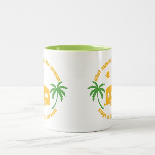 Was in Karawan Bleibe Zweifarbige Tasse (Mittel)