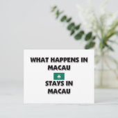 Was in MACAU Bleibe Postkarte (Stehend Vorderseite)