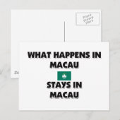 Was in MACAU Bleibe Postkarte (Vorne/Hinten)