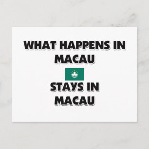 Was in MACAU Bleibe Postkarte