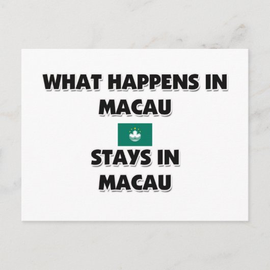 Was in MACAU Bleibe Postkarte (Vorderseite)