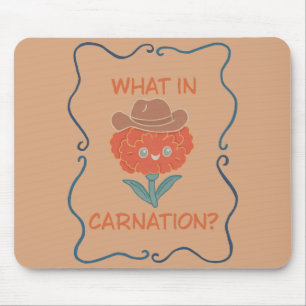 Was in Nelke Lustige Cowboy-Blume Mousepad