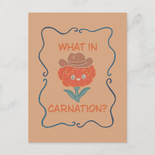 Was in Nelke Lustige Cowboy-Blume Postkarte