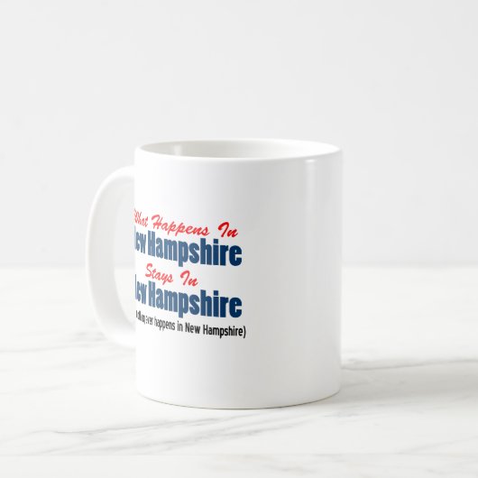 Was in New Hampshire passiert, Bleibe New Hampshir Kaffeetasse (Vorderseite Links)