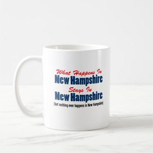 Was in New Hampshire passiert, Bleibe New Hampshir Kaffeetasse (Links)