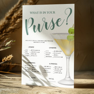 Was in Purse Elegant Bridal Game Einladung