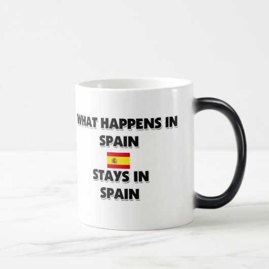 Was in SPANIEN geschieht, bleibe dort Verwandlungstasse (Rechts)