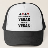 Was in Vegas geschieht, bleibe in Vegas Truckerkappe (Vorderseite)