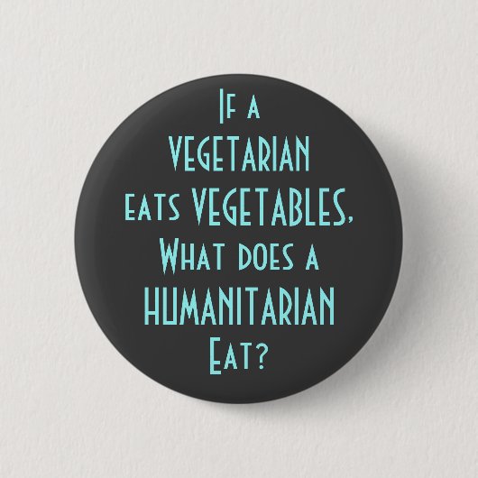 Was isst ein Humanist? Button (Vorderseite)