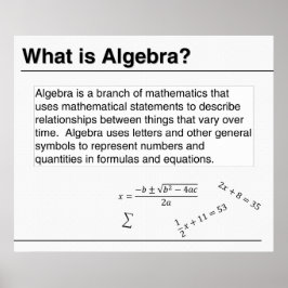 Was ist Algebra? Poster