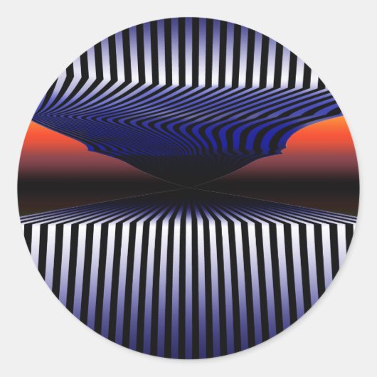 Was ist am Ende? - 3D optische Illusion Art Runder Aufkleber (Vorderseite)