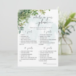 Was ist auf deinem Handy Baby Shower Game? Einladung