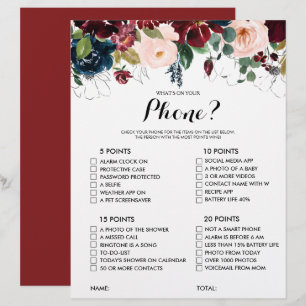 Was ist auf deinem Handy Floral Brautparty Game?