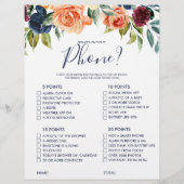 Was ist auf deinem Handy Floral Brautparty Game? (Vorderseite)