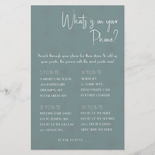 Was ist auf deinem Handy? Game Card Flyer (Vorne)