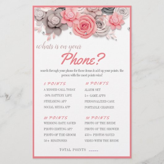 Was ist auf deinem Handy? Game Card Flyer (Vorne)